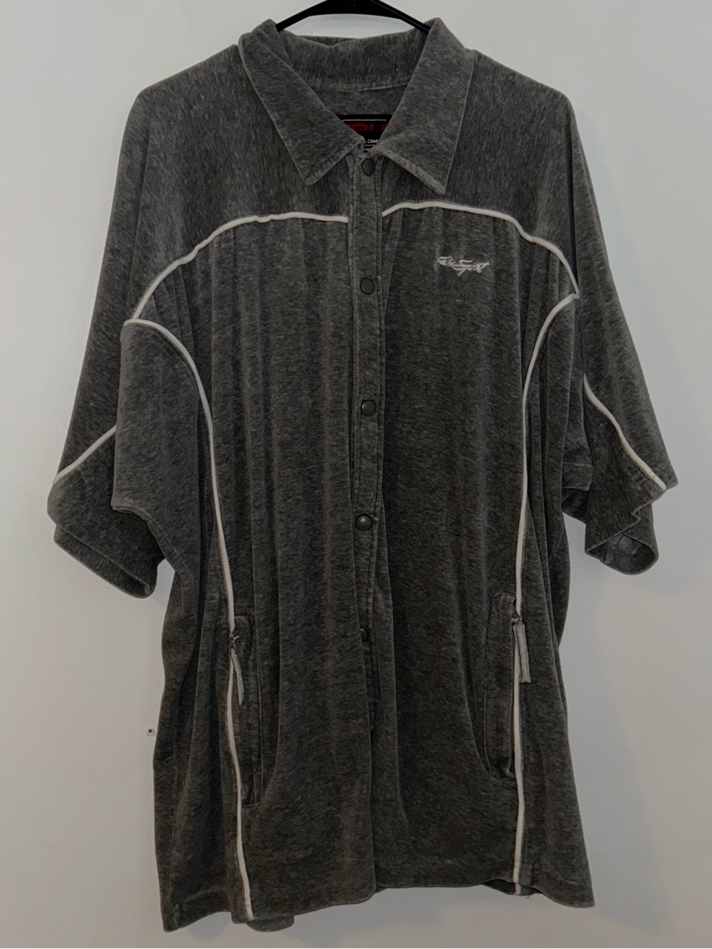 Y2K FUBU Sport Velour Snap-Button Shirt